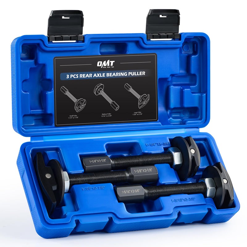 Orion Motor Tech Rear Axle Bearing Puller Tool Set, Rear Axle Bearing Remover Set, Rear Axle Bearing Removal Tool Kit with 3 Sizes 1-1/4 to 1-7/8, 1-5/16 to 2-3/8, & 1-3/8 to 2-7/8 - Image 1
